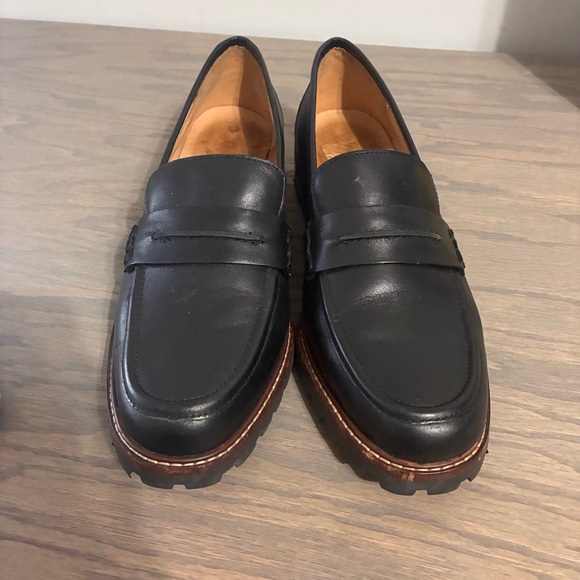 Madewell Women's 8 The Corinne Lugsole Loafers Black Classic Timeless Career - Picture 7 of 13